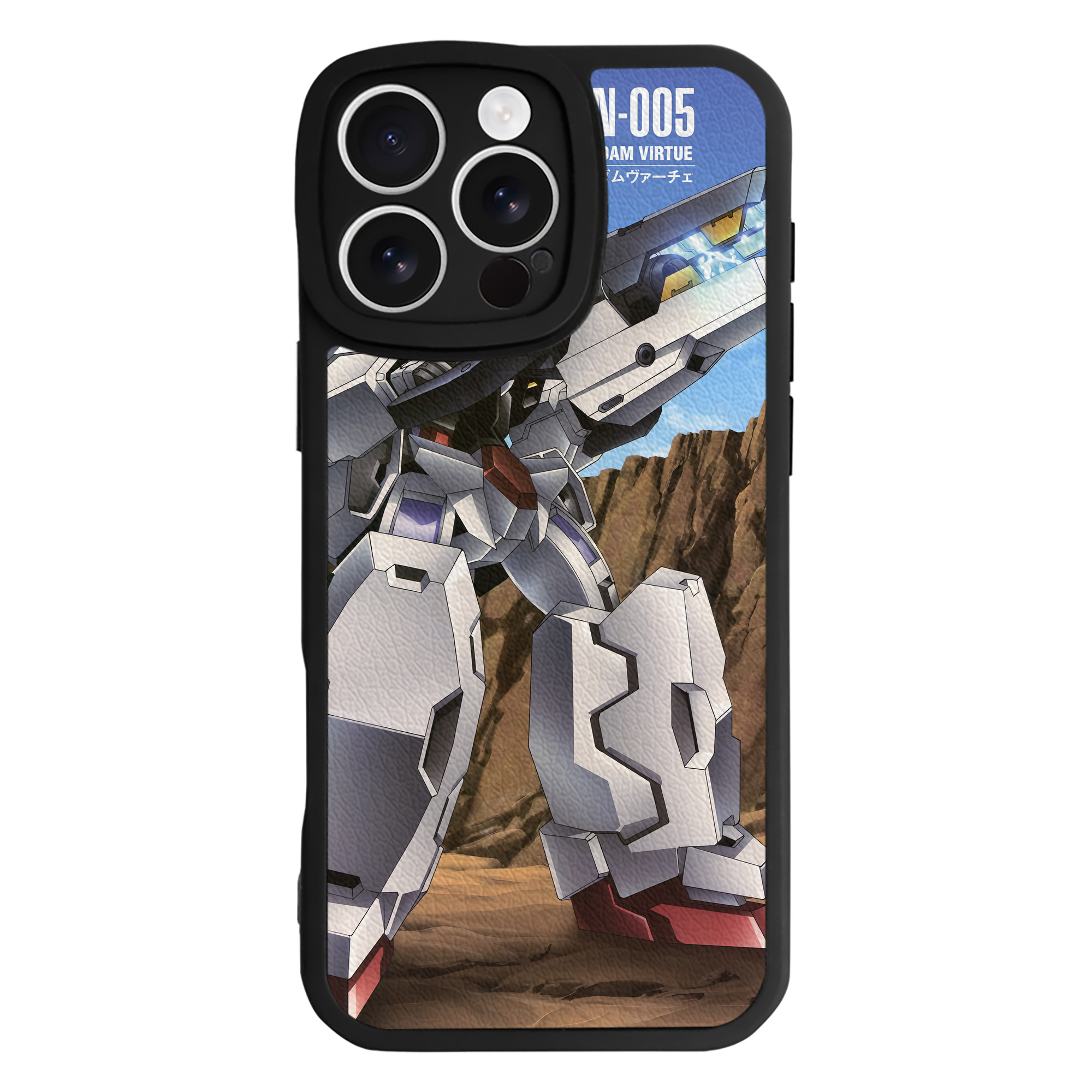 （画像用） 機動戦士ガンダム Mobile Suit Gundam 【iPhone 16シリーズ対応】シリコンスマホケース（レザー調） 材質：シリコン